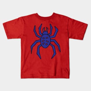 CREEPY POISONOUS SPIDER Purple Blue Red from my Cabinet of Curiosities - UnBlink Studio by Jackie Tahara Kids T-Shirt